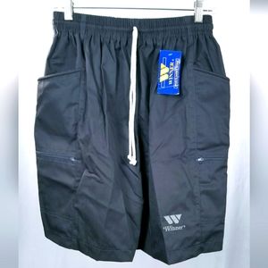 Men's Sports Shorts Elastic Waist Drawstring Winner Made in Thailand Gray Size S